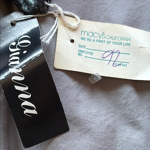 Vintage Gianna Women’s Black Silver metallic look Oversized Short Sleeve Top M - Picture 11 of 17